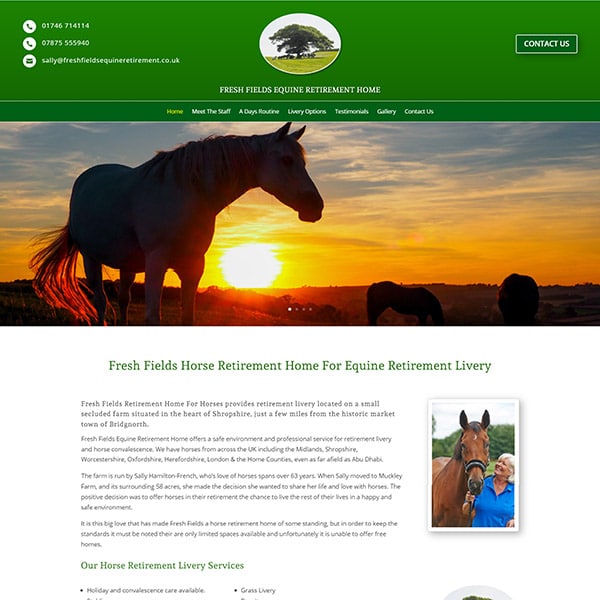 Freshfields Equine Retirement Shropshire