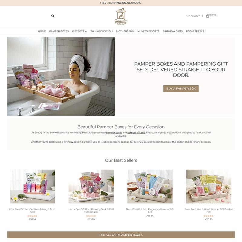 Beauty In The Box website